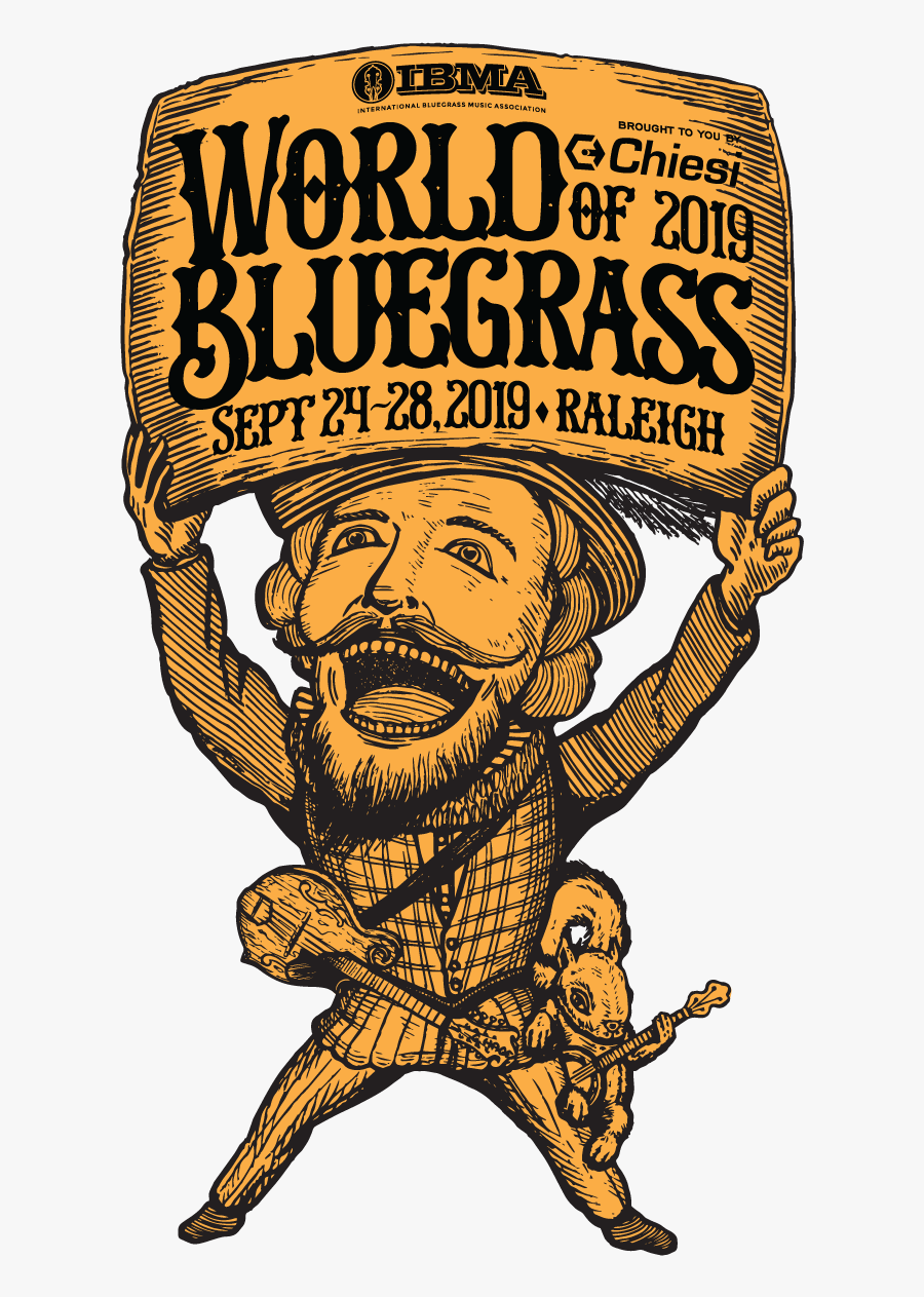 Illustration Of Sir Walter Raleigh Wearing A Mandolin - Wide Open Bluegrass 2019, Transparent Clipart