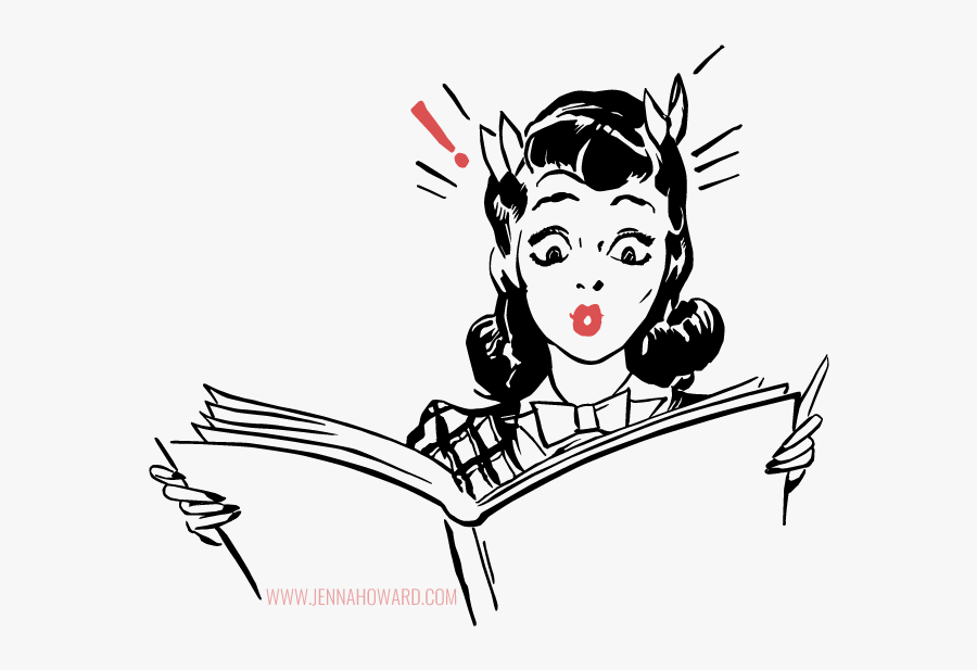 Jenna Howard Woman Reading - Illustration, Transparent Clipart