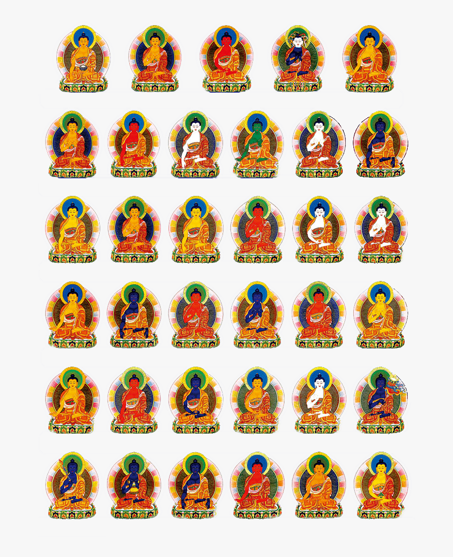 35 Confession Buddhas - Lama Zopa 35 Buddha, Transparent Clipart