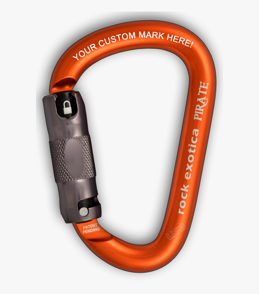 Pirate - Custom Marked - Rock Exotica Pirate Carabiner, Transparent Clipart