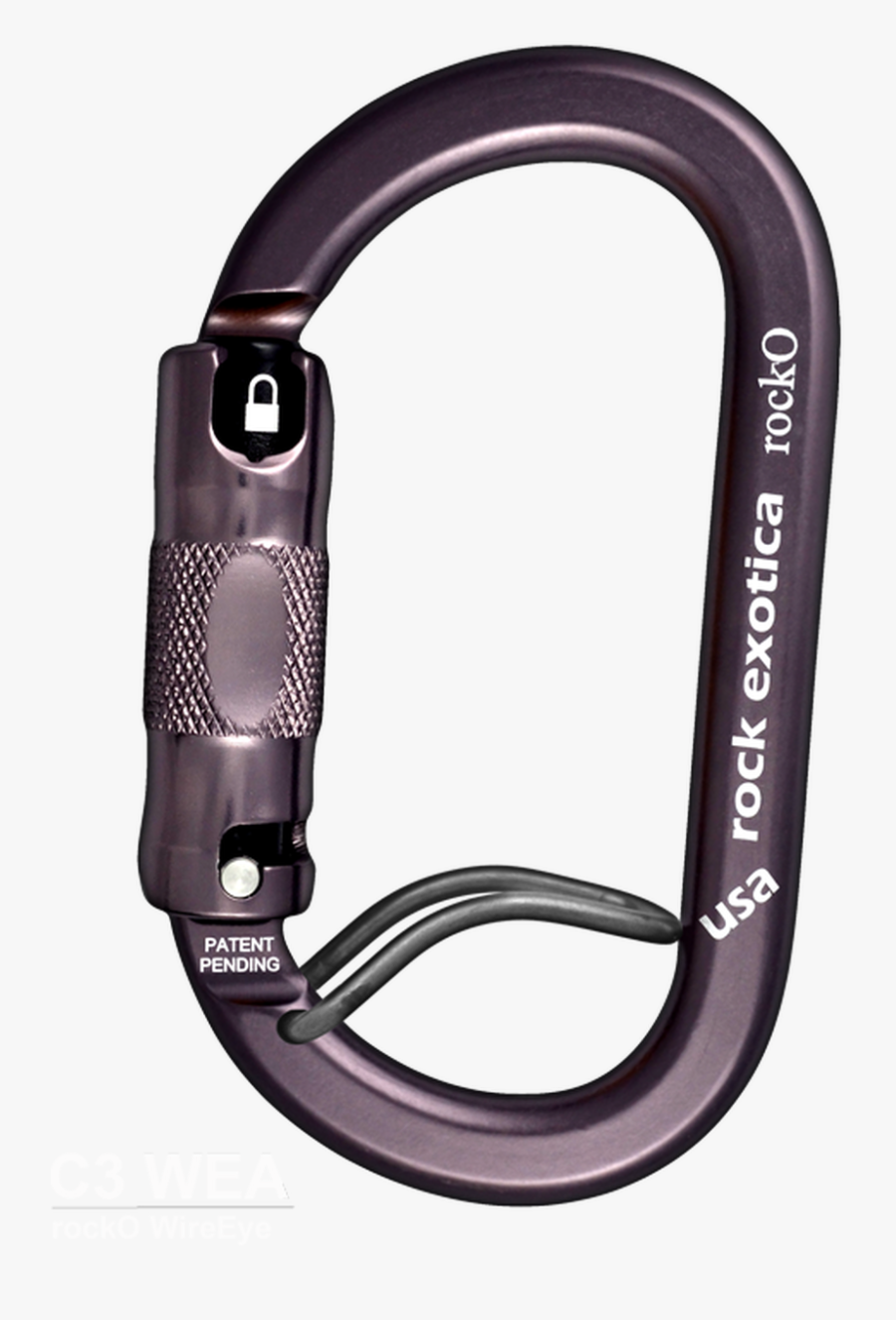 Rock Exotica Rocko Wireeye Auto-lock Carabiner - Rocko Carabiner Rock Exotica, Transparent Clipart
