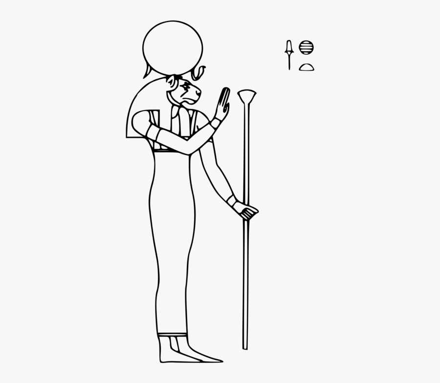 Art,artwork,shoe - Sekhmet Egyptian God Coloring Page, Transparent Clipart