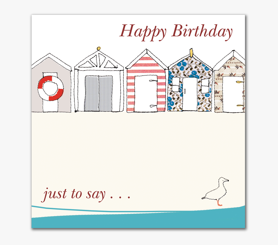 Clip Art Happy Beach Birthday - Happy Birthday Beach Hut, Transparent Clipart