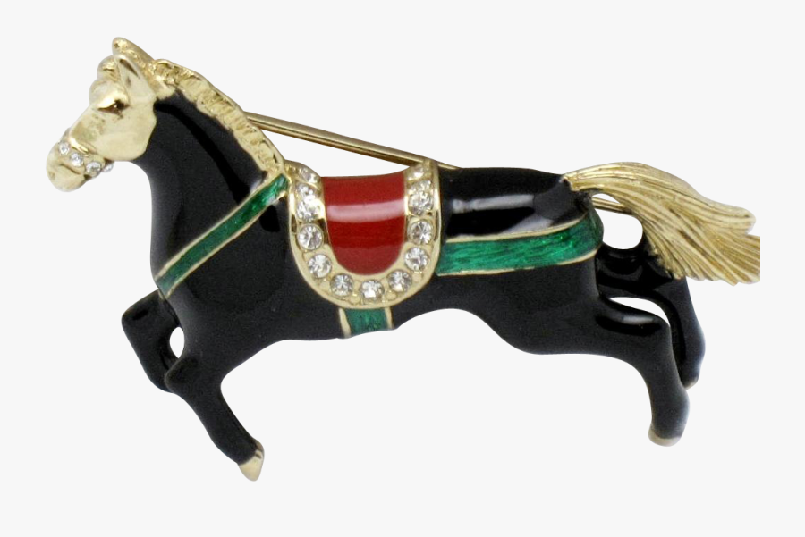Early Ciner Vintage Circus Horse Figural Brooch Pin - Stallion, Transparent Clipart