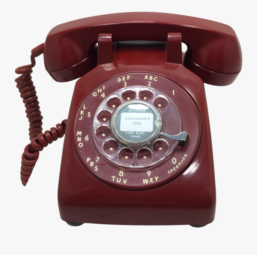 Clip Art Western Electric Red Dial - Model 500 Telephone, Transparent Clipart