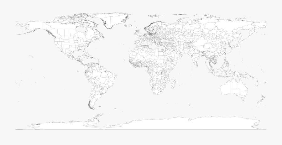 World Map Blank No Borders, Transparent Clipart