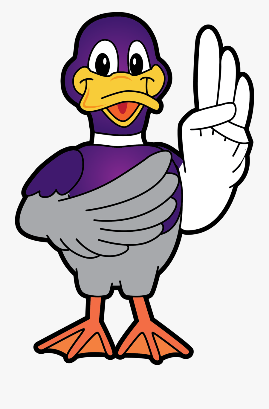 Duck Saying Oath - Cartoon Oath, Transparent Clipart