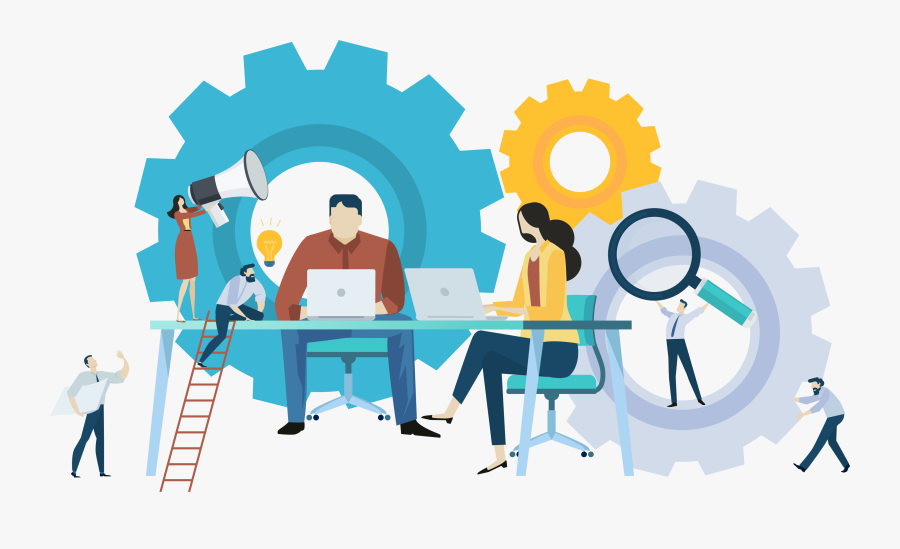 How It Works - Flat Design Business Concept, Transparent Clipart