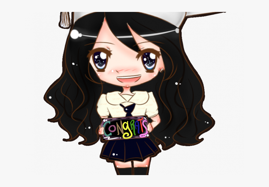 Anime Graduation Girl Easy Drawing, Transparent Clipart