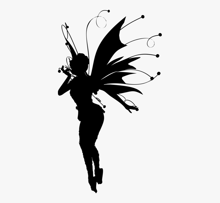 Butterfly,visual Arts,art - Flying Fairy Silhouette Free, Transparent Clipart
