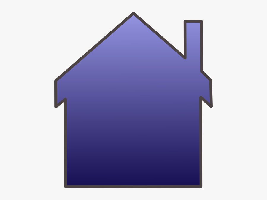 Blue House Reverse Svg Clip Arts 534 X 595 Px - Cartoon Purple House, Transparent Clipart