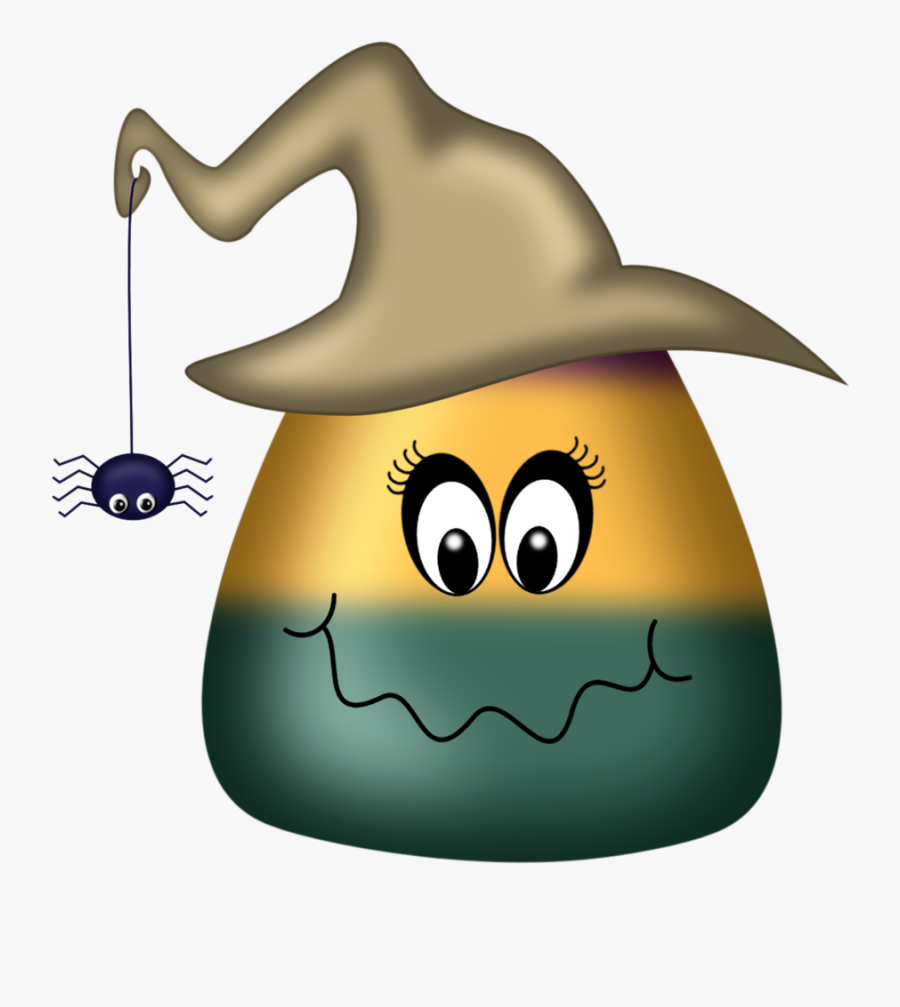 Witch Clipart Candy Corn - Candy Corn Halloween Clipart, Transparent Clipart