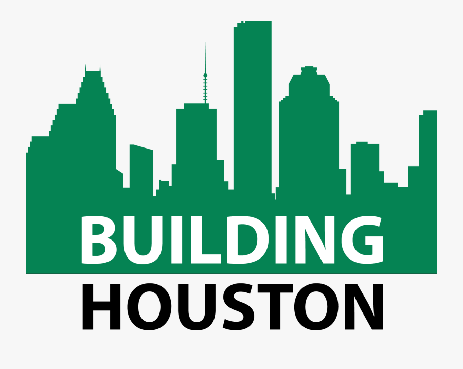 Houston Skyline Silhouette, Transparent Clipart
