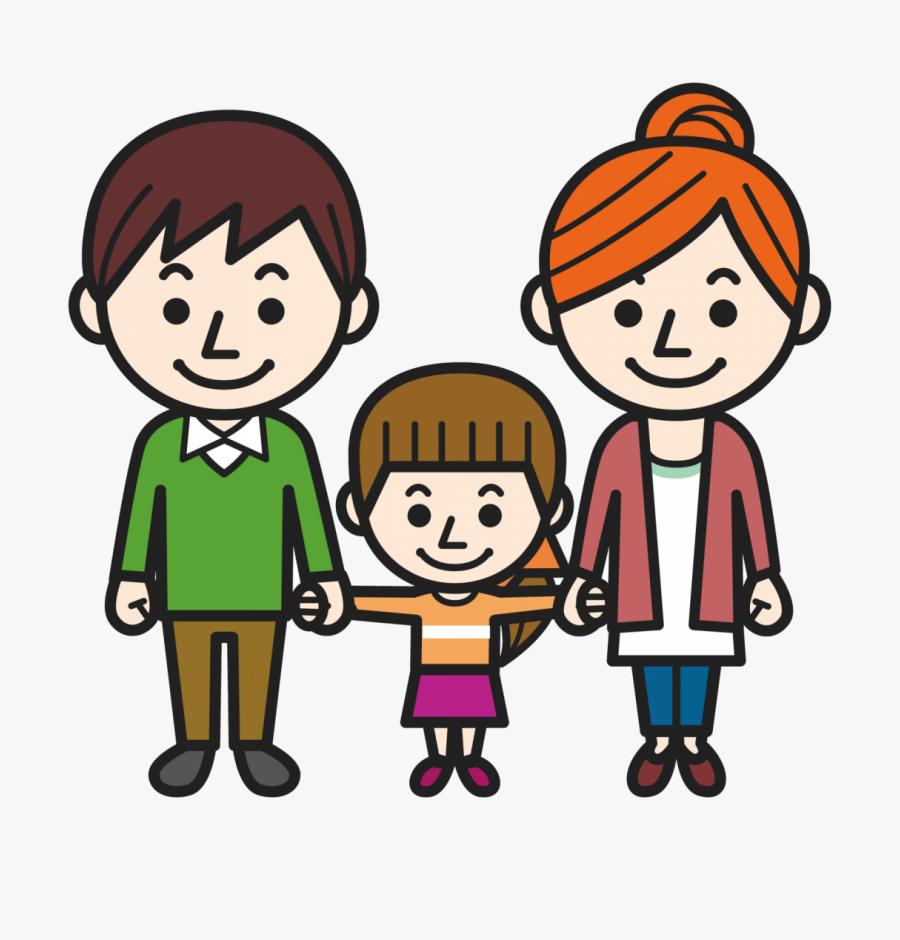 Mother Father Child - Family With One Daughter Clipart, Transparent Clipart