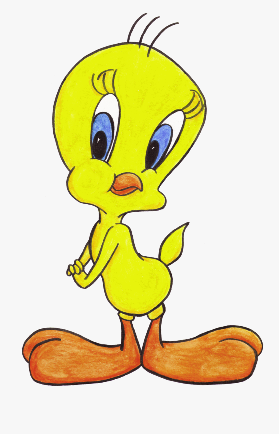 Tweety Bird Classic Cartoon Network Collab By Moonymina - Cartoon Network Bird Characters, Transparent Clipart