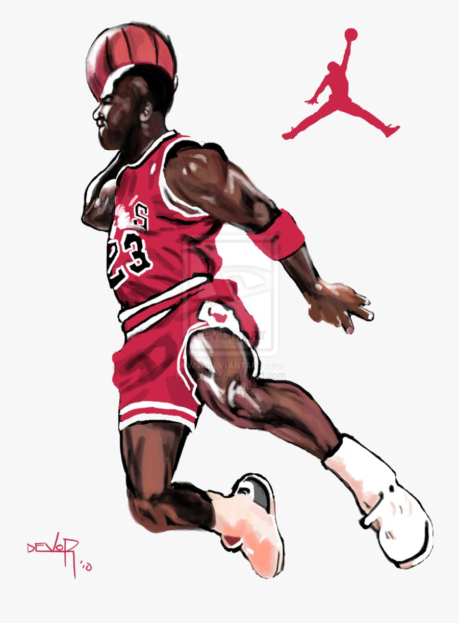Jordan Michael Clipart Transparent Png - Michael Jordan Dunk Drawing, Transparent Clipart