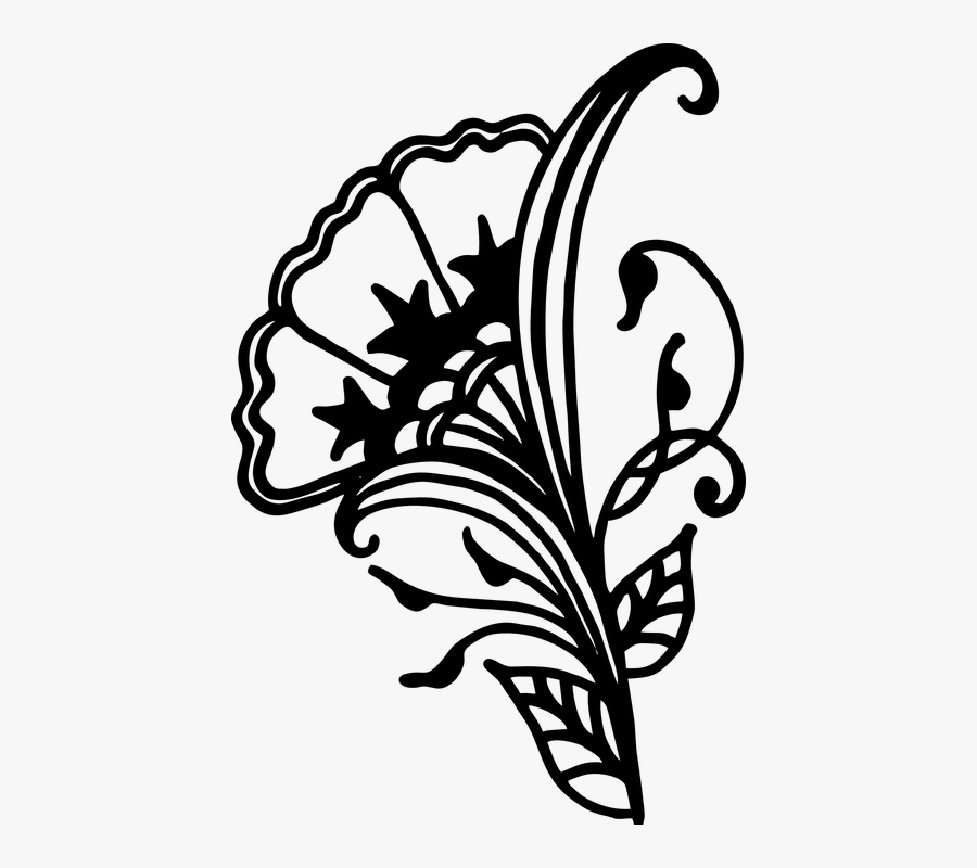 Henna, Vines, Swirl, Artwork, Silhouette, Digital Art - Heena Silhouette, Transparent Clipart