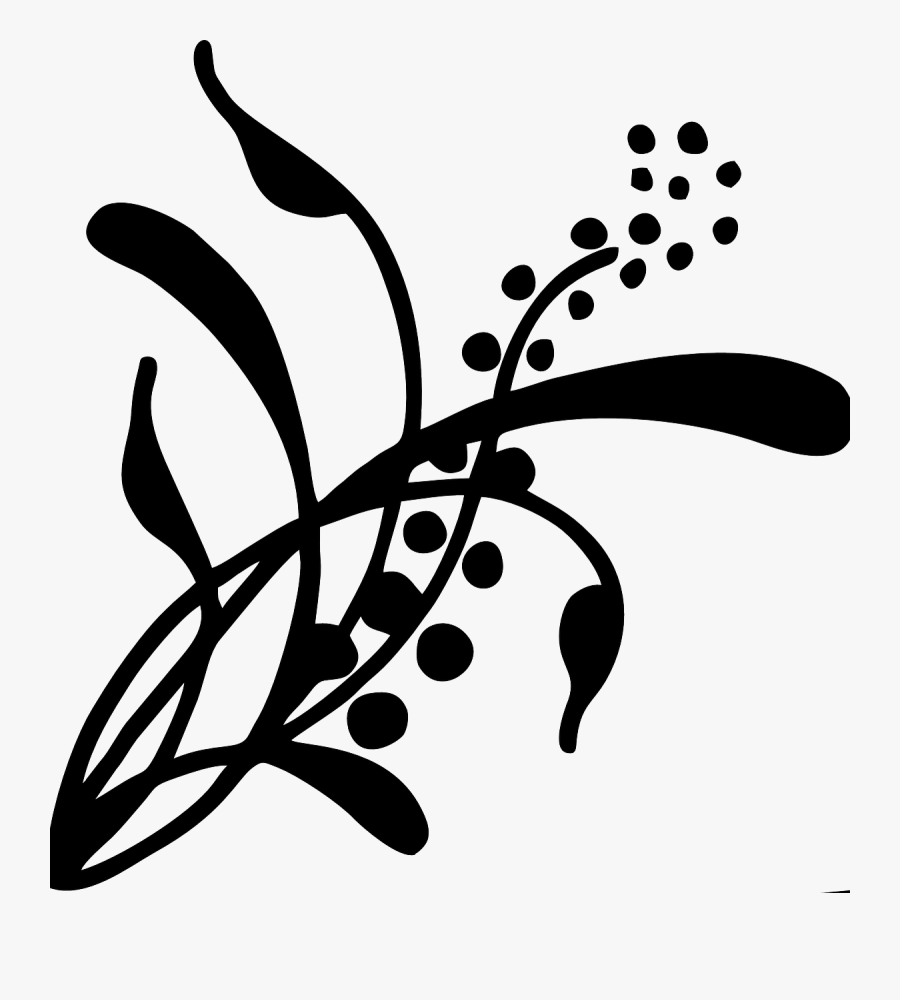 Henna Vines Swirl Free Photo - Flowers Silhouette Transparent Background, Transparent Clipart