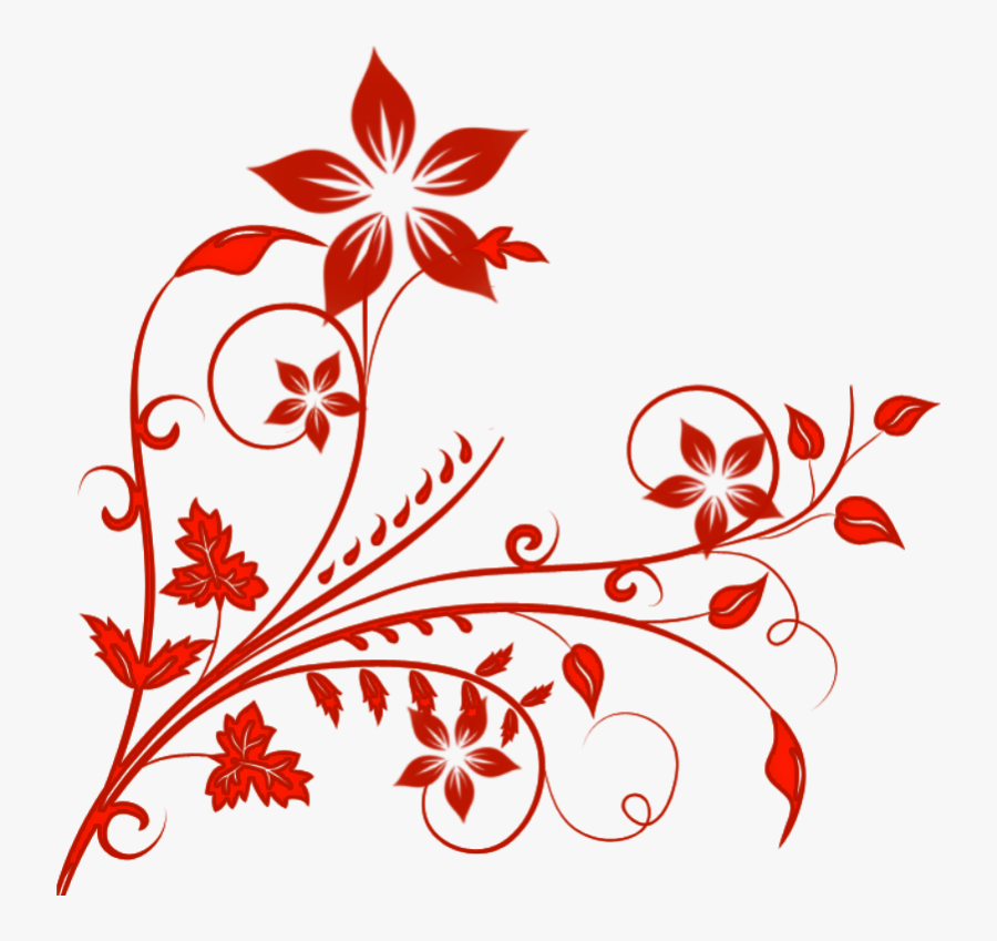 Floral Red Design Png, Transparent Clipart