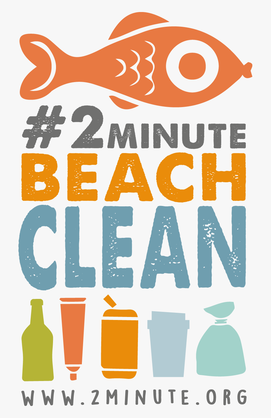 2 Minute Beach Clean Logo, Transparent Clipart