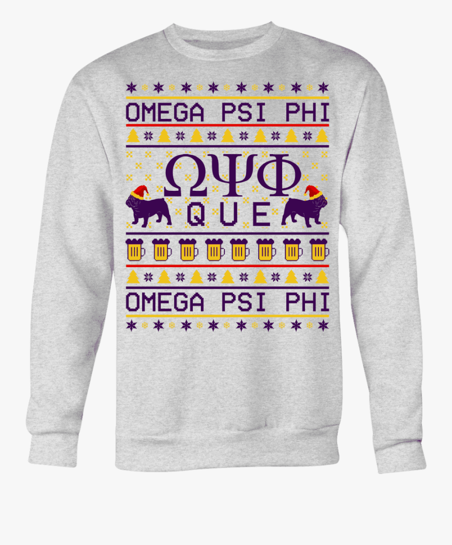 Omega Psi Phi Ugly Sweaters - Long-sleeved T-shirt, Transparent Clipart