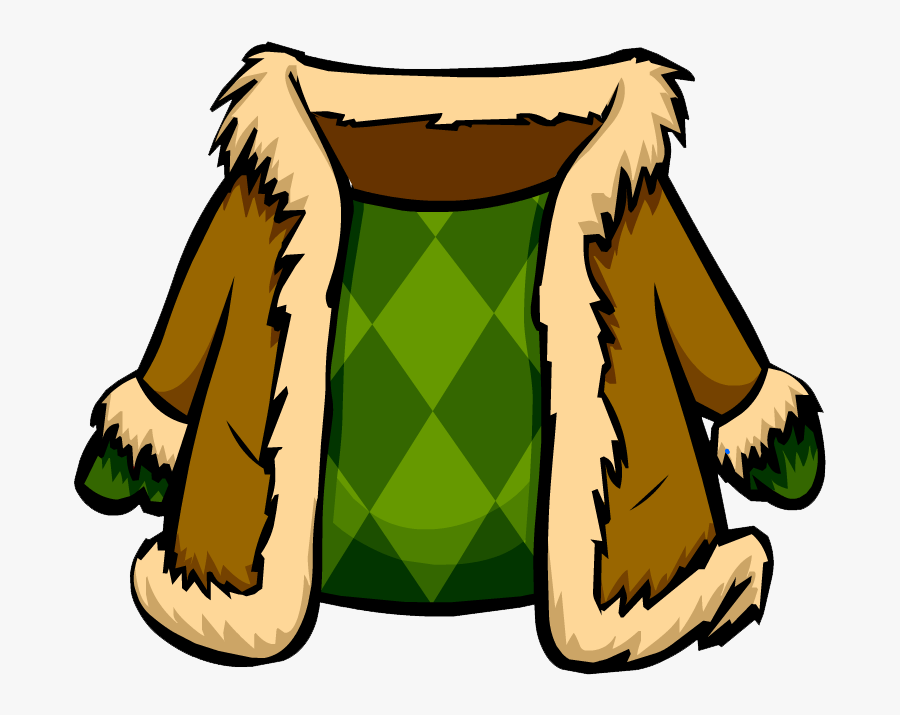 Green Free On Dumielauxepices - Cartoon Fur Coat Png, Transparent Clipart