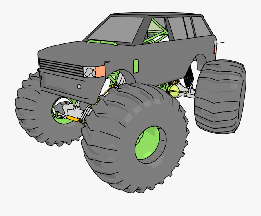 Range Rover Monster Truck Clipart Png - Monster Truck, Transparent Clipart