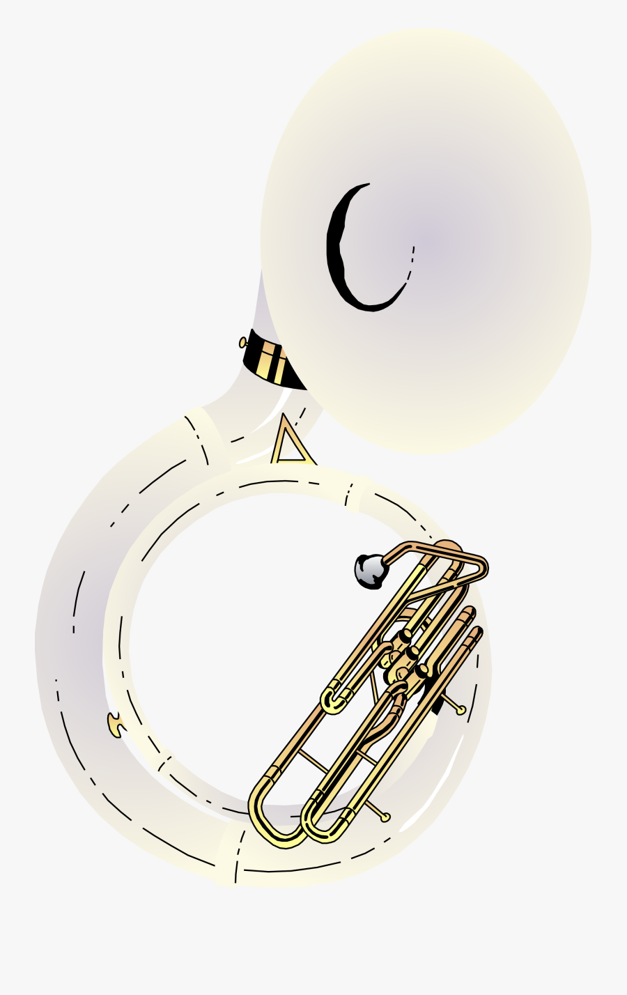 Trombone Clipart Svg - Sousaphone No Background Clipart, Transparent Clipart