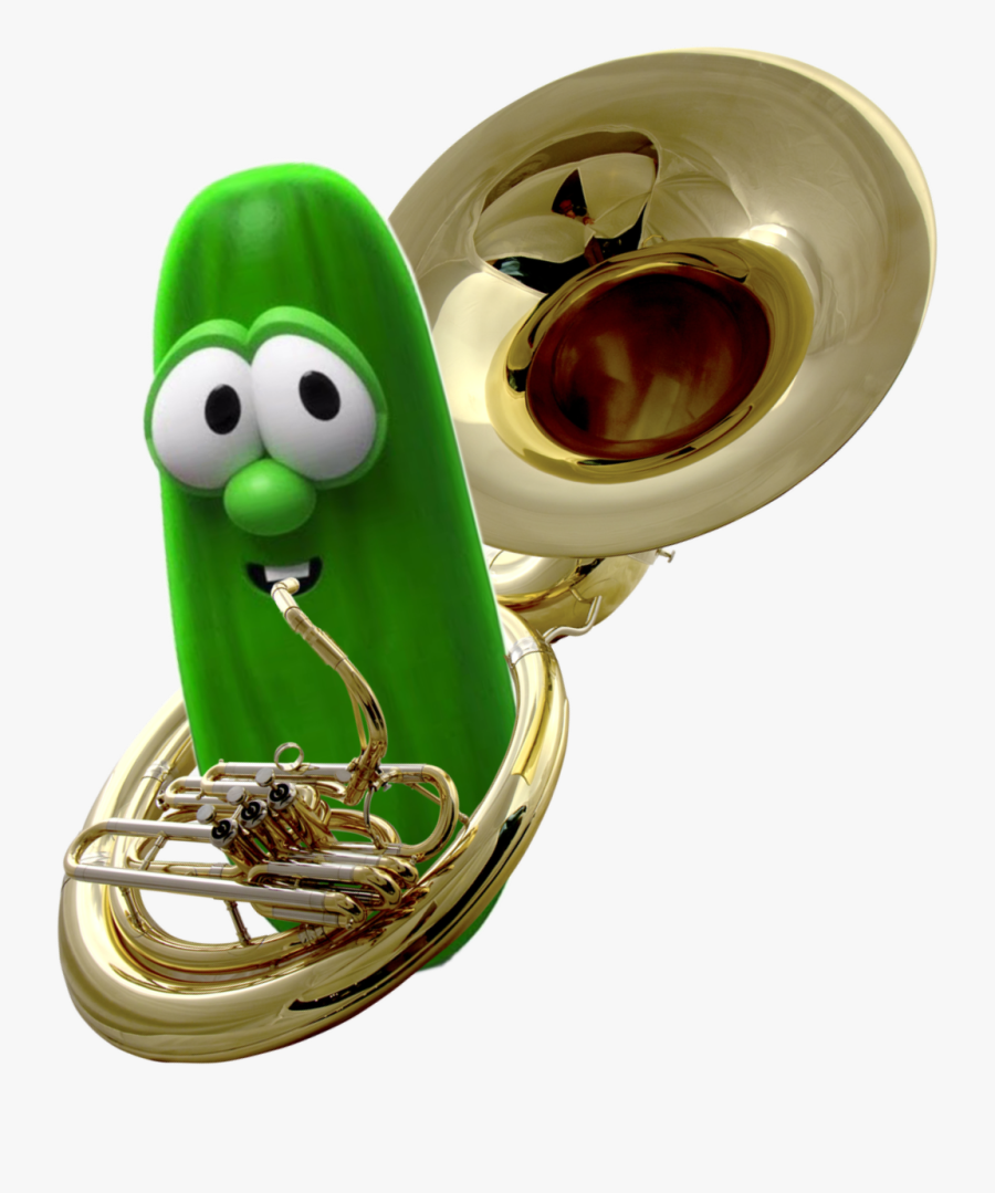 #larry The #cucumber #tuba #veggietales Https - Veggie Tales Larry Tuba, Transparent Clipart