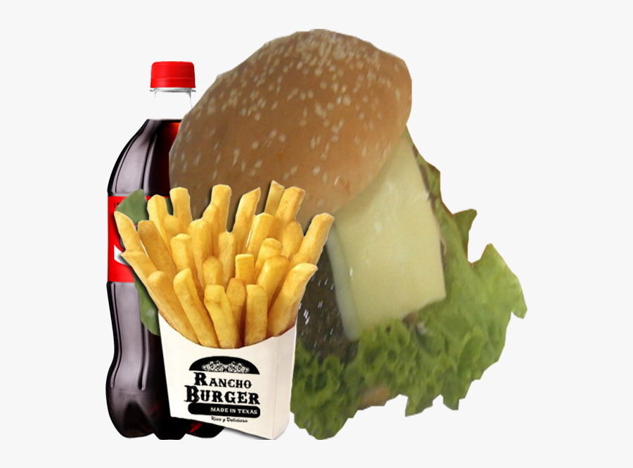 18 Pm 735403 Hamburguesacombopan2 9/14/2018 - French Fries, Transparent Clipart