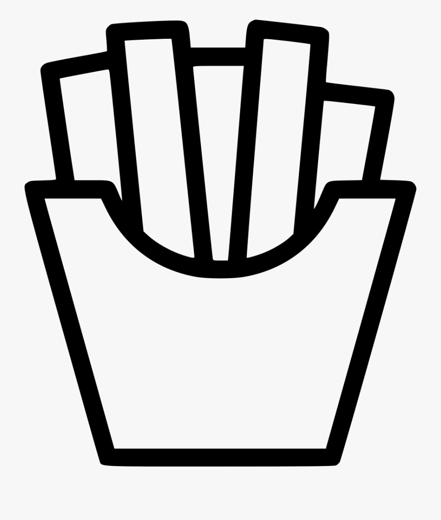 Transparent French Fries Clip Art - French Fries Outline Png, Transparent Clipart