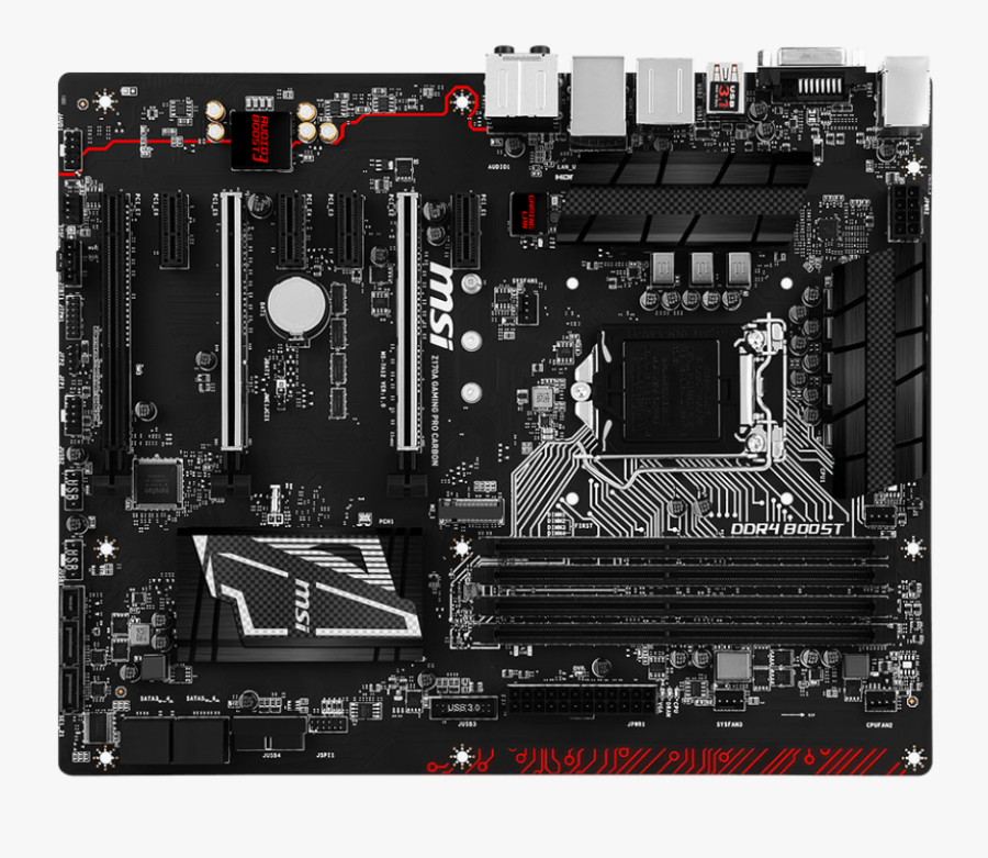 Intel Lga 1151 Atx Motherboard Ddr4 Sdram - Msı Z170a Gaming Pro Carbon, Transparent Clipart