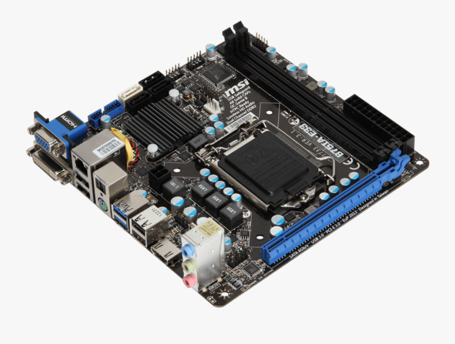 Intel Mini Itx Motherboard Msi B75ia E33 - Marelli Mec 20, Transparent Clipart