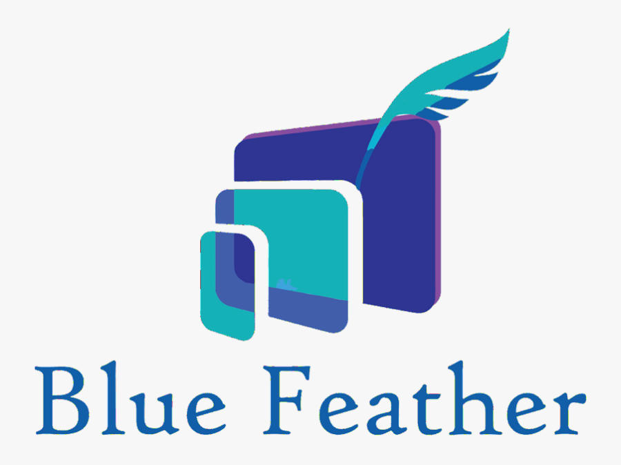 Mobirise - Blue Feather Motherboard Logo, Transparent Clipart