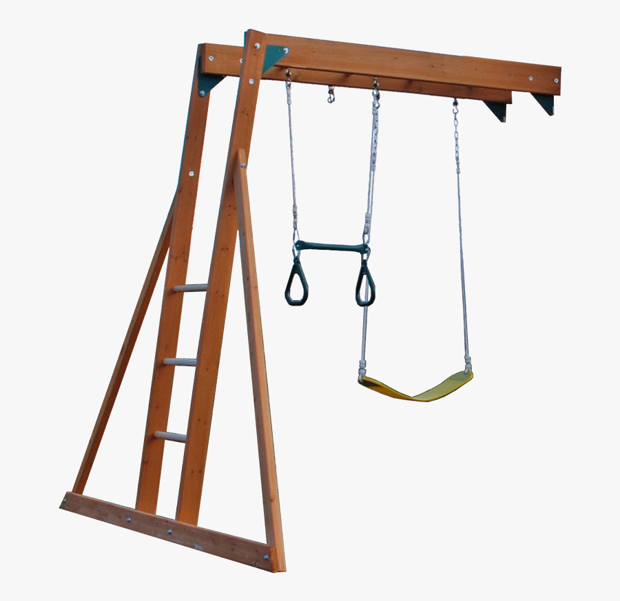 Monkey Bar With Trapeze Swing & Belt Swing - Swing, Transparent Clipart