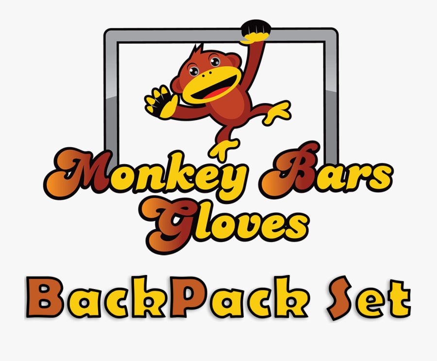 Monkey Bars Gloves Backpack Set - Cartoon, Transparent Clipart