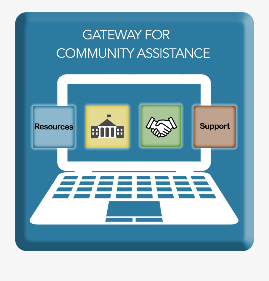 Image Of Laptop, Link To Gateway For Community Assistance - Green Laptop Icon, Transparent Clipart