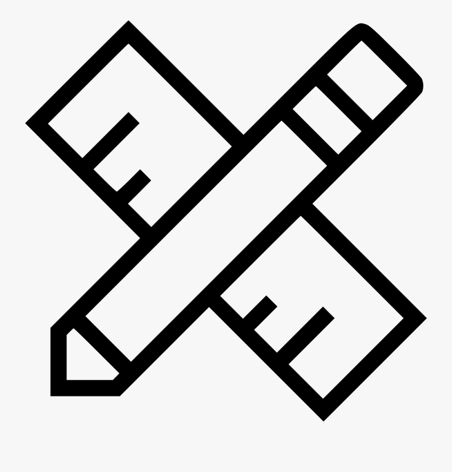 Pencil And Ruler - Icon For Skills In Resume, Transparent Clipart