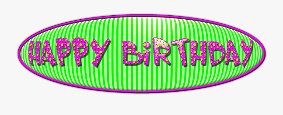 Birthday, Banner, Icon, The Inscription, Colored - Graphic Design, Transparent Clipart