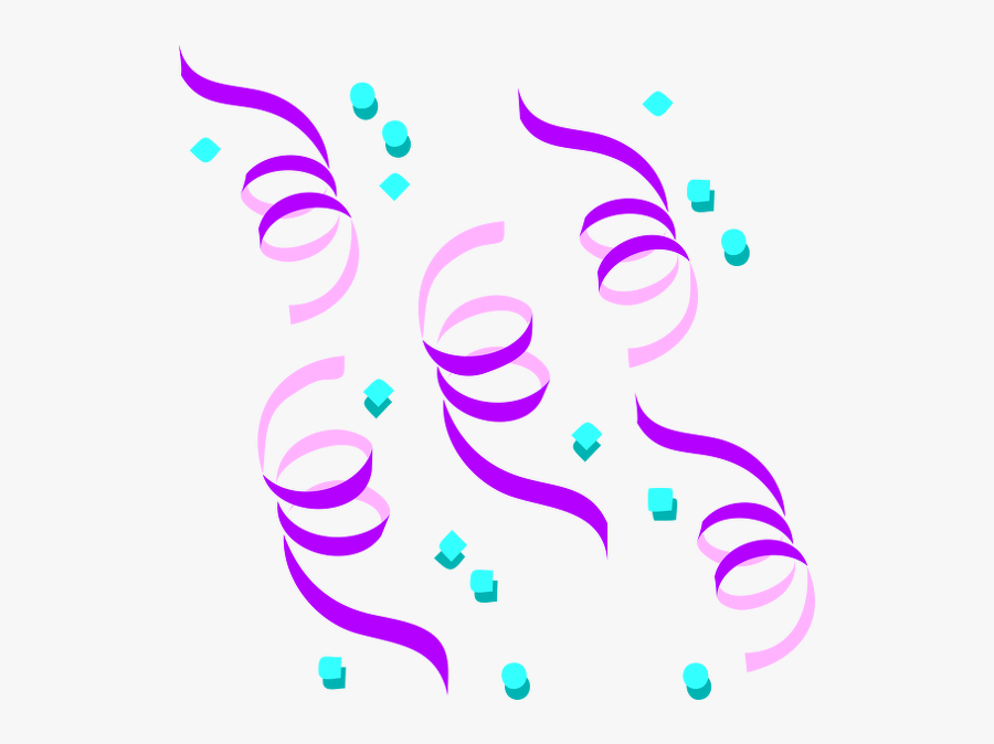 Streamers - Confetti Clip Art, Transparent Clipart