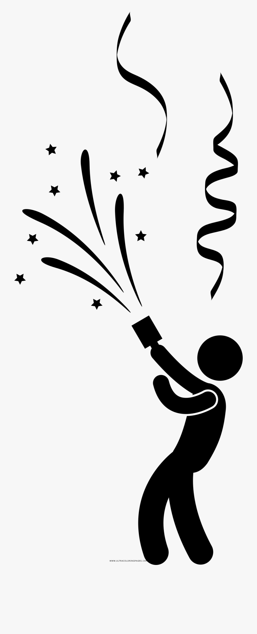 Streamers Coloring Page Clipart , Png Download - Festival Icon, Transparent Clipart