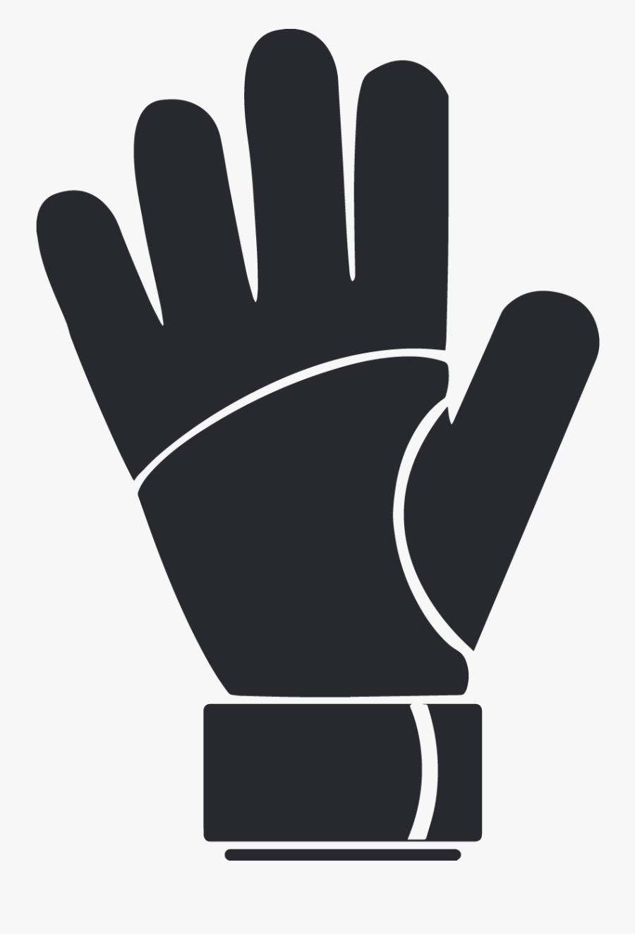 Goalkeeper Gloves Silhouette, Transparent Clipart