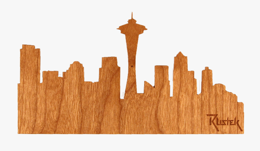 Seattle Skyline Wood Sticker"
 Class="lazyload Lazyload - Seattle Skyline Silhouette Png, Transparent Clipart