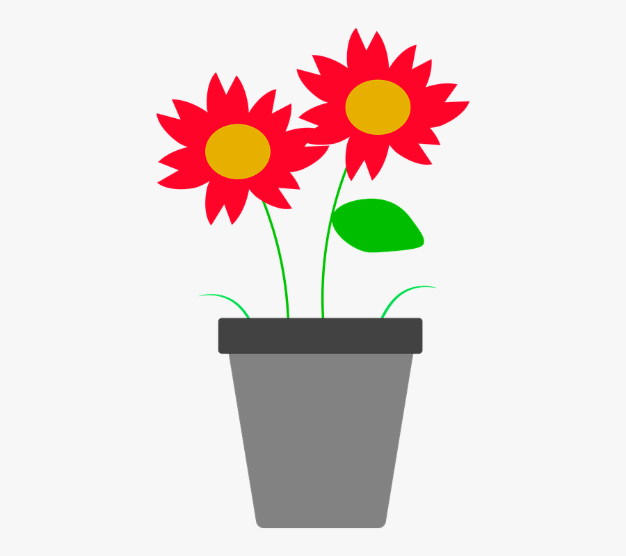 Flower, Vase, Floral, Decoration, Blossom - Flower Vase Vector Png, Transparent Clipart