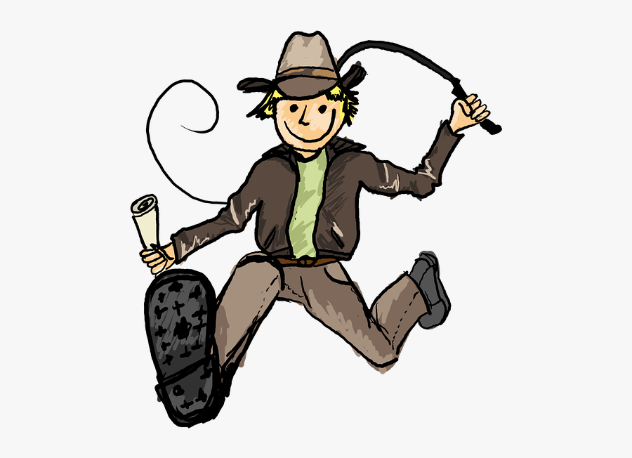 Indiana Jones, Adventure, Travel - Cartoon, Transparent Clipart