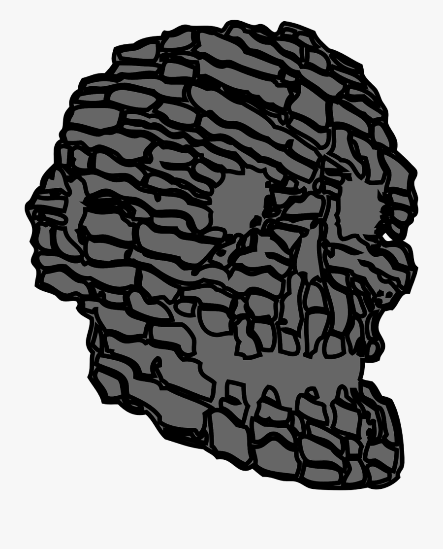 Rock Skull Grey Free Photo - Skull Rock Clipart, Transparent Clipart