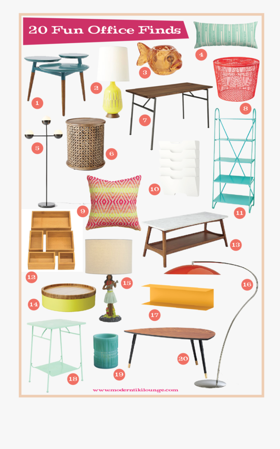 Mid Century Tiki Clipart Table M - Art, Transparent Clipart