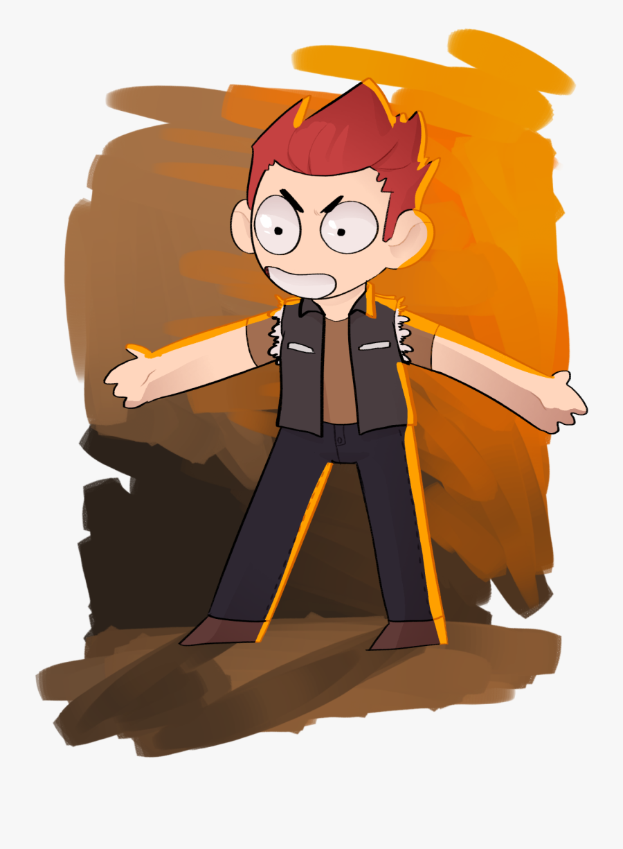 Local Redhead Stands Proudly At Probably Setting Something - Cartoon, Transparent Clipart