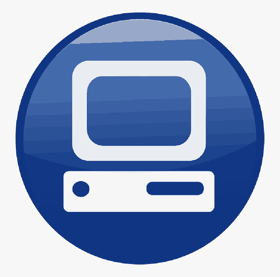 Workstation, Office, Desktop, Computer, Icon, Button - Blue Computer Clipart, Transparent Clipart