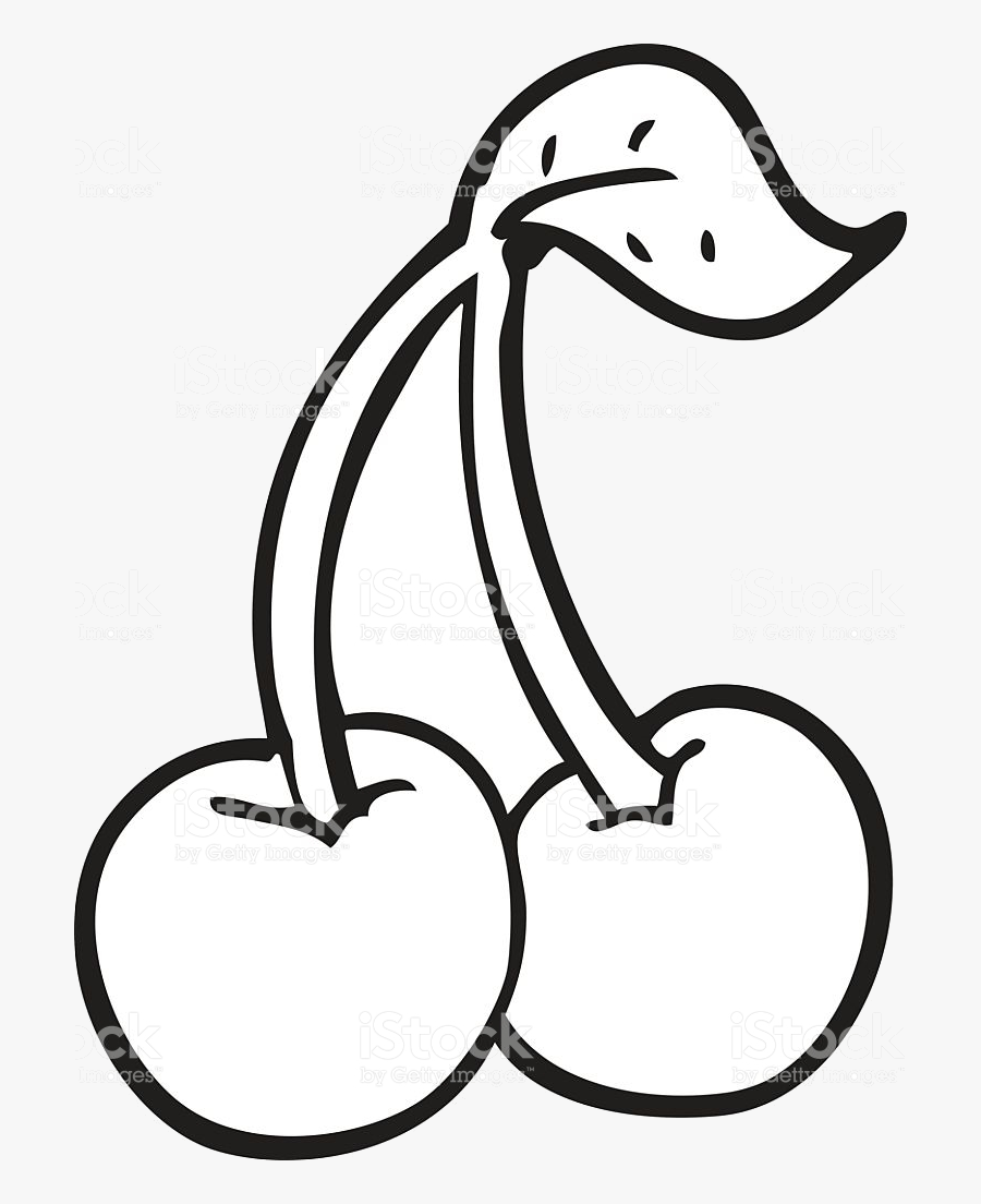 Cherry Black And White Transparent Png - Black And White Clip Art Cherry, Transparent Clipart